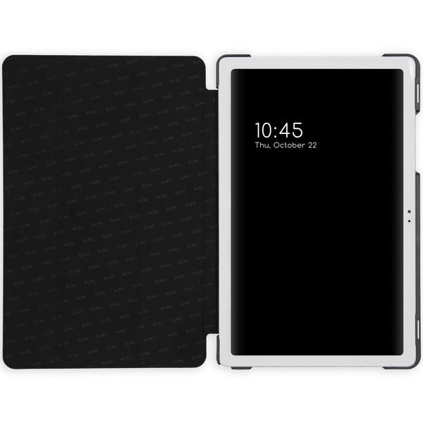 Selencia Coque en cuir vegan Nuria Trifold Book Samsung Galaxy Tab A7 - Marron