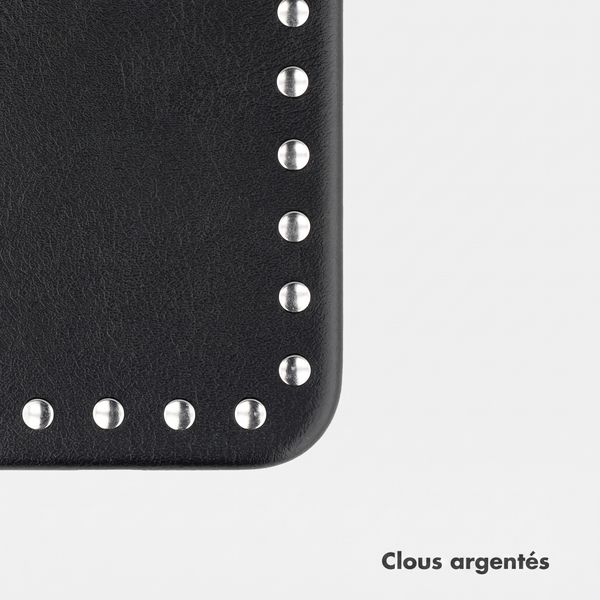 Selencia Coque arrière Studs avec MagSafe Apple iPhone 18 Pro / 17 Pro - Velvet Black