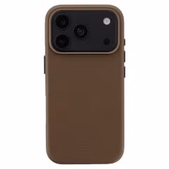 Accezz Coque arrière en cuir avec MagSafe Apple iPhone 18 Pro / 17 Pro - Marron café
