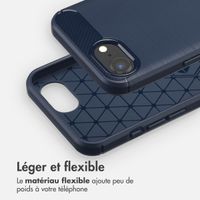 imoshion Coque Brushed Apple iPhone 17e / 16e - Bleu foncé