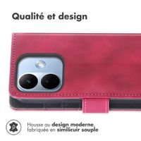 imoshion Etui de télephone portefeuille avec cordon Xiaomi Redmi Note 17 Pro - Rouge