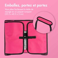 imoshion Table de voyage - Support de tablette voiture - 7 compartiments de rangement - Inclus 2 coloriages - Rose