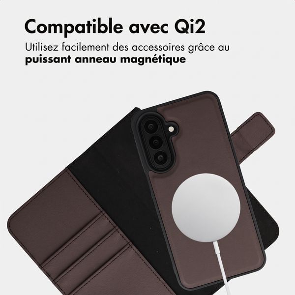 imoshion Étui portefeuille luxe 2-en-1 amovible Samsung Galaxy A27 (5G) - Marron