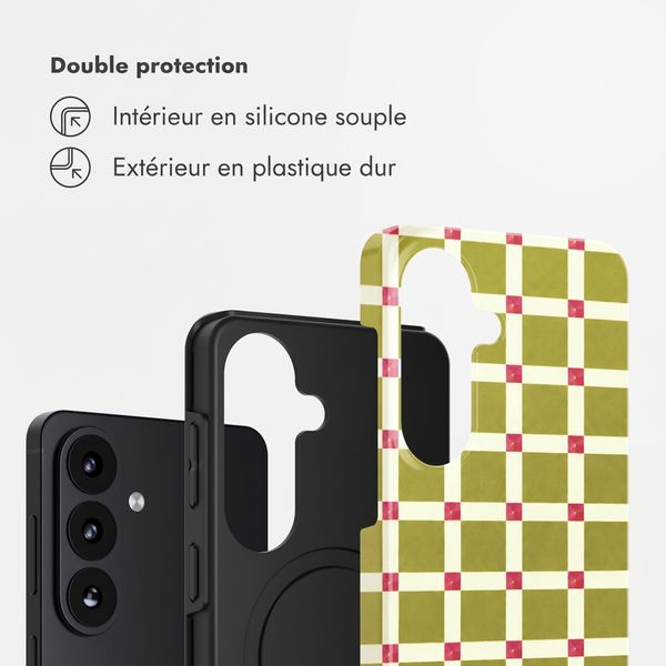 Selencia Coque arrière Vivid avec MagSafe Samsung Galaxy S26 FE - Check This Olive