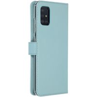 Selencia Étui portefeuille en cuir véritable Samsung Galaxy A51 - Air Blue