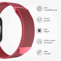 imoshion Bracelet magnétique milanais Apple Watch | 38/40/41/42 mm - Taille M - Rouge