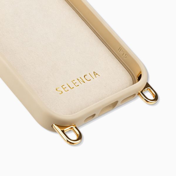Selencia Coque arrière Rivièra avec MagSafe avec crochets amovibles Apple iPhone 14 / 13 - Milky Latte