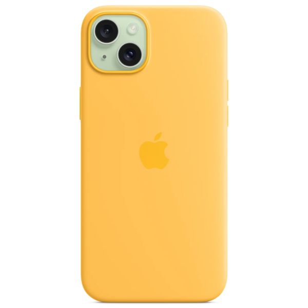 Apple Coque en silicone MagSafe Apple iPhone 15 Plus - Sunshine