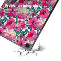 imoshion Coque tablette Design Trifold Samsung Galaxy Tab A9 Plus - Floral Water Color
