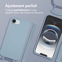 imoshion Coque arrière Color avec cordon amovible et MagSafe Apple iPhone 17e / 16e - Ash Blue