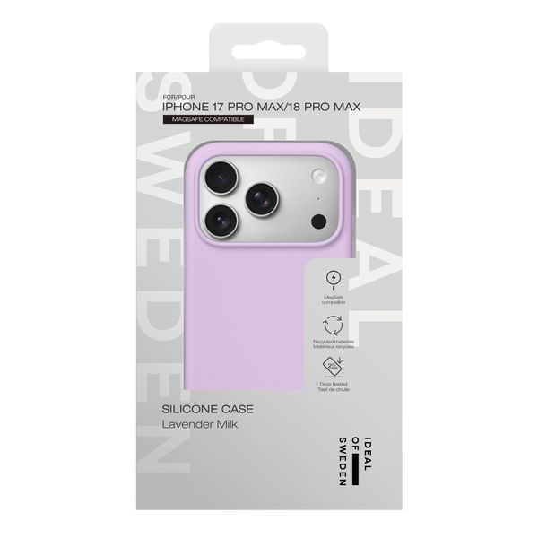 iDeal of Sweden Coque en silicone avec MagSafe Apple iPhone 18 Pro Max / 17 Pro Max - Lavender Milk
