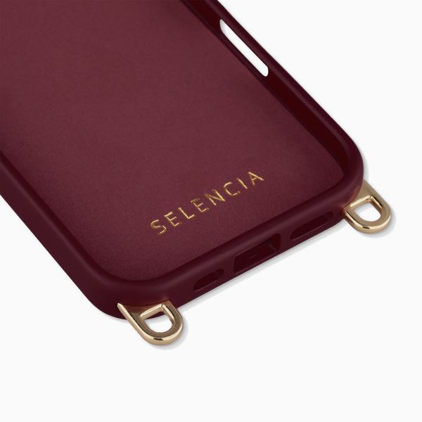 Selencia Coque arrière Rivièra avec MagSafe avec crochets amovibles Apple iPhone 17 - Bold Burgundy