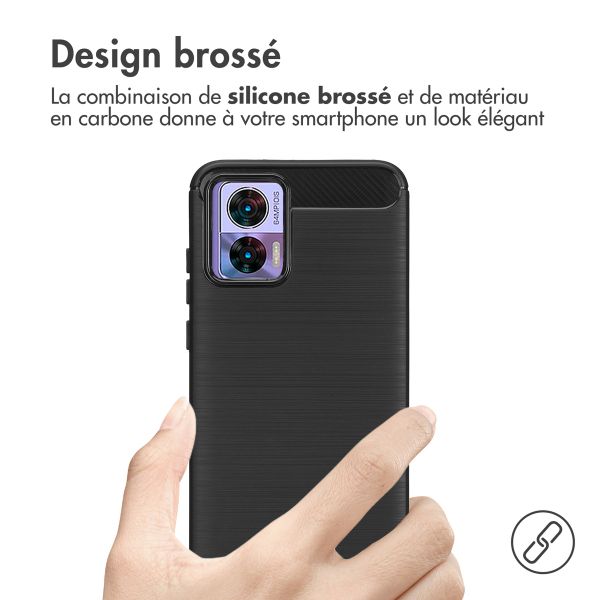 imoshion Coque Brushed Motorola Edge 30 Neo - Noir