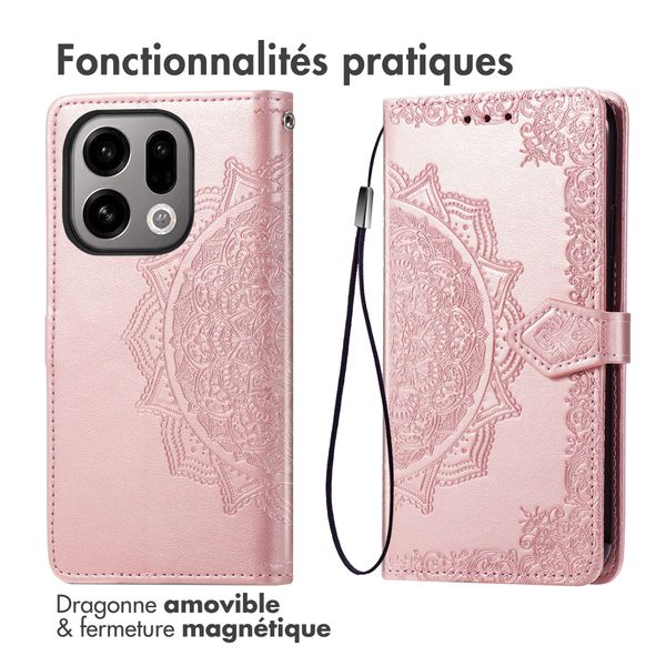 imoshion Etui de télephone Mandala Oppo Find X9 - Rose Gold