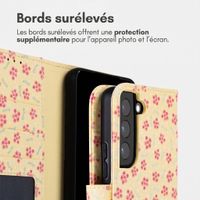 imoshion Étui de télephone portefeuille Design Samsung Galaxy S22 - Sunny Yellow Petite Flowers