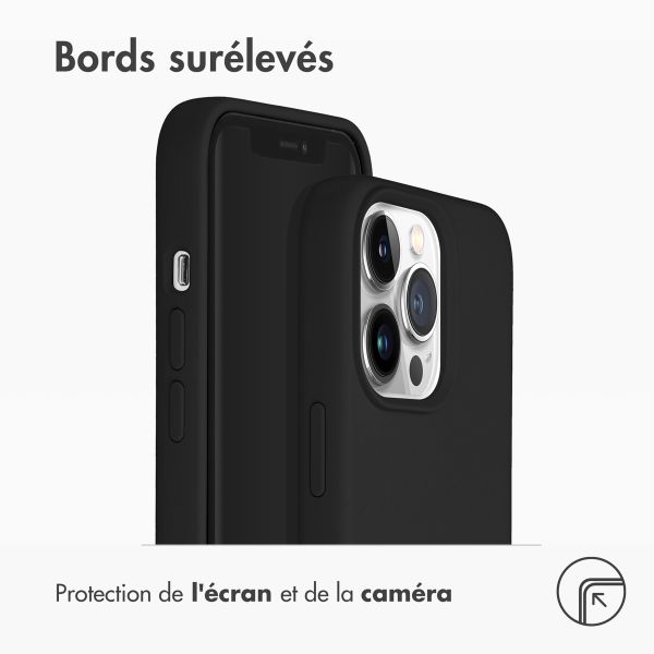 Accezz Coque Liquid Silicone Apple iPhone 13 Pro - Noir