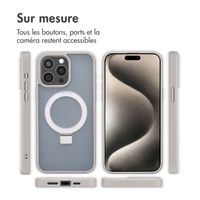 Accezz Coque Ring Stand avec MagSafe Apple iPhone 15 Pro Max - Gris