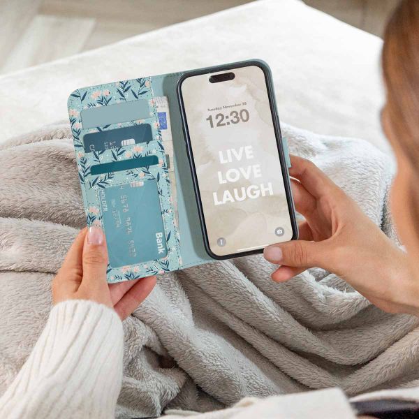 imoshion Étui de télephone portefeuille Design Samsung Galaxy S8 - Blue Flowers