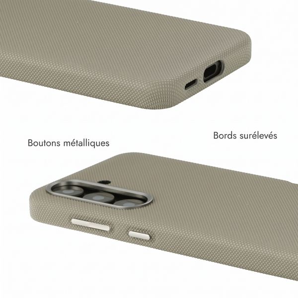 Accezz Coque arrière Mesh avec MagSafe Samsung Galaxy S25 / S24 - Gris foncé