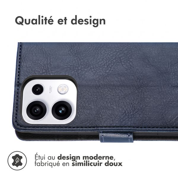 imoshion Étui de télephone portefeuille de luxe Oppo Reno 16 / 16 Pro - Bleu foncé