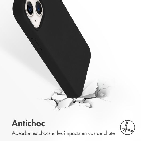 Accezz Coque Liquid Silicone Apple iPhone 13 Mini - Noir