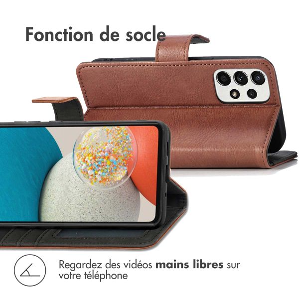 imoshion Étui de télephone portefeuille de luxe Samsung Galaxy A53 - Marron