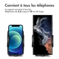 imoshion Support de téléphone 3-in-1 pour voiture - Rotatif à 360° - Universel - Tableau de bord / Pare-brise / Grille de ventilation - Noir
