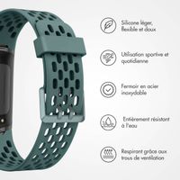 imoshion Bracelet sport en silicone avec boucle Fitbit Charge 5 / 6 - Vert