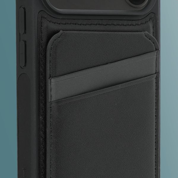 imoshion Coque arrière avec porte-cartes et support Apple iPhone 18 Pro Max / 17 Pro Max - Noir