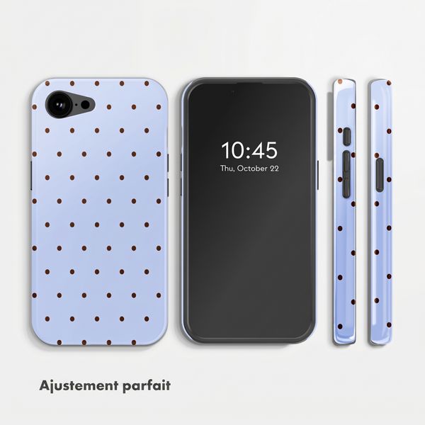Selencia Coque arrière Vivid avec MagSafe Apple iPhone 17e / 16e - Happy Dots Digital Sky