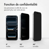 Accezz Protection d'écran en verre trempé Privacy Apple iPhone 18 Pro Max