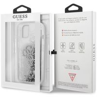 Guess Coque 4G Logo Liquid Glitter Apple iPhone 13 - Argent