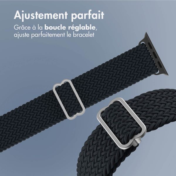 imoshion Bracelet nylon tissé Apple Watch | 44/45/46/49 mm - Gris foncé