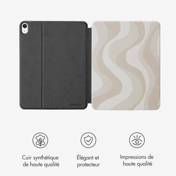 Selencia Coque tablette Vivid Apple iPad Air 11 pouces (2026) M4 / (2025) M3 / (2024) M2 / Air 5 (2022) / Air 4 (2020) - Desert Waves Beige