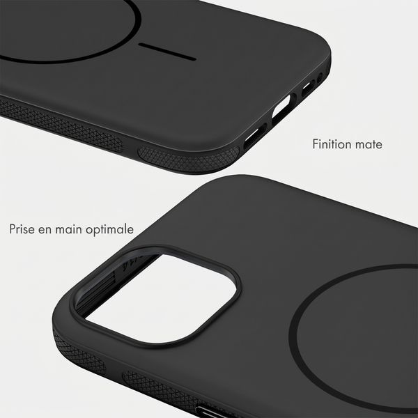 imoshion Coque arrière Color avec Thin MagSafe Ring Apple iPhone 14 / 13 - Noir