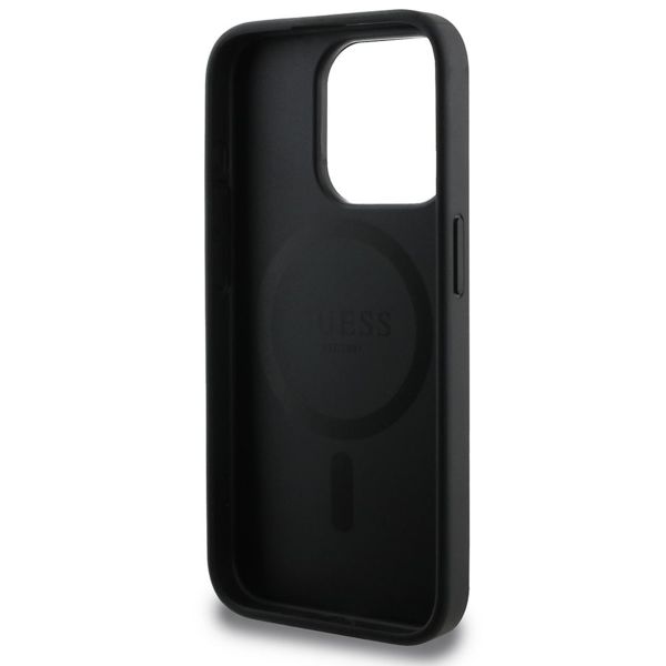 Guess Coque 4G Metal Logo MagSafe Apple iPhone 15 Pro - Noir