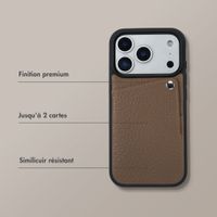 Selencia Coque Riva avec porte-cartes Apple iPhone 17 Pro - Mocha Brown