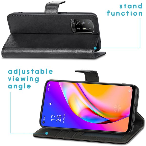 imoshion Étui de télephone portefeuille de luxe Oppo A94 (5G) - Noir