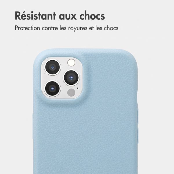 imoshion Coque arrière Texture iPhone 12 / 12 Pro - Bleu clair