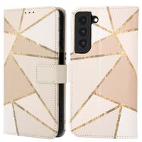 imoshion Étui de télephone portefeuille Design Samsung Galaxy S22 - Beige Graphic