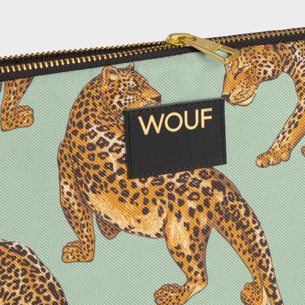 Wouf Daily Pochette ordinateur 13-14 pouces - Emerald Leopard