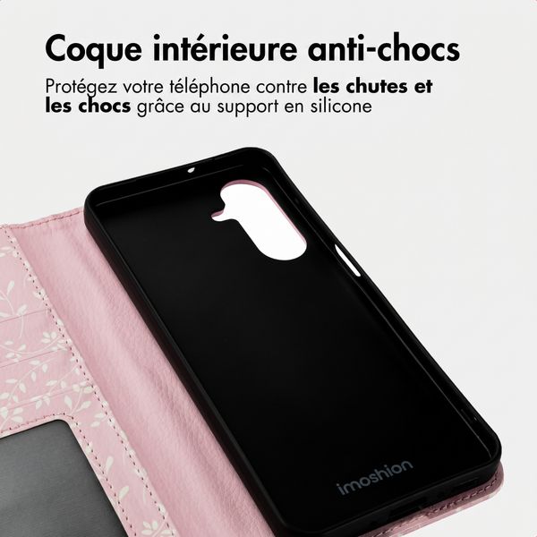 imoshion Étui de télephone portefeuille Design Samsung Galaxy A26 - Pink Bazaar Flowers