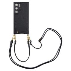 Selencia Coque de télephone Nova avec cordon et porte-cartes Samsung Galaxy S24 Ultra - Noir