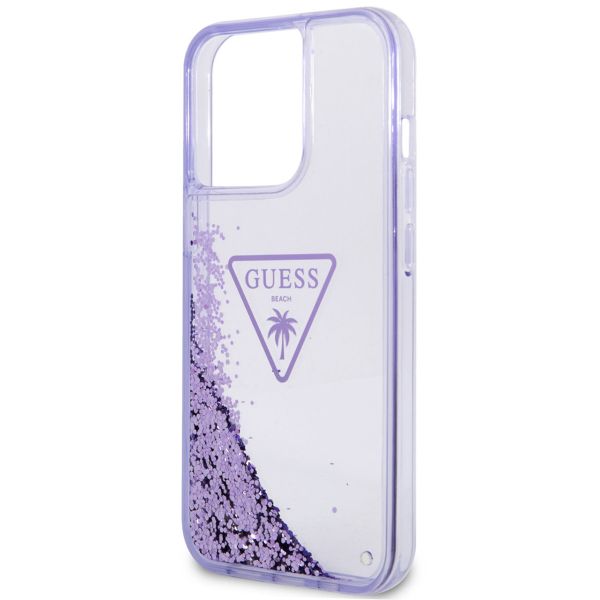 Guess Coque Liquid Glitter Apple iPhone 14 Pro Max - Violet