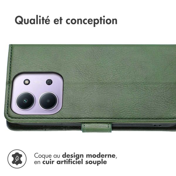 imoshion Étui de télephone portefeuille de luxe Xiaomi Redmi 15C (5G) - Vert