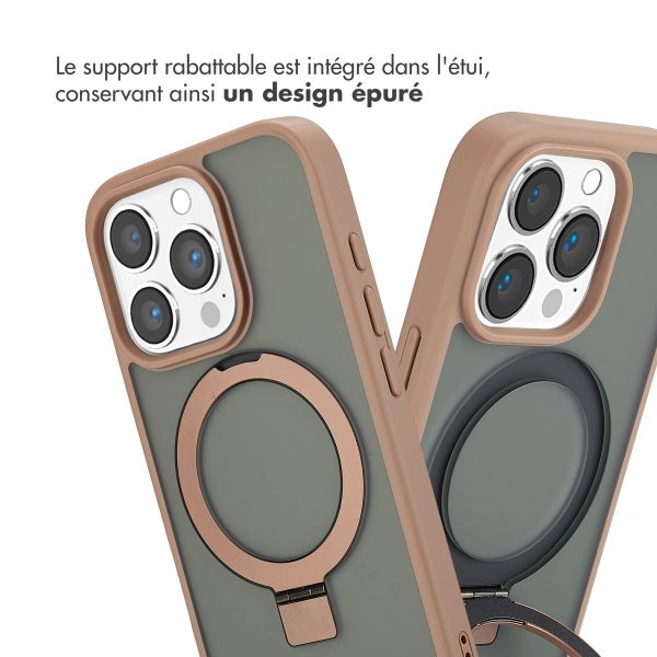 Accezz Coque Ring Stand avec MagSafe Apple iPhone 16 Pro - Marron