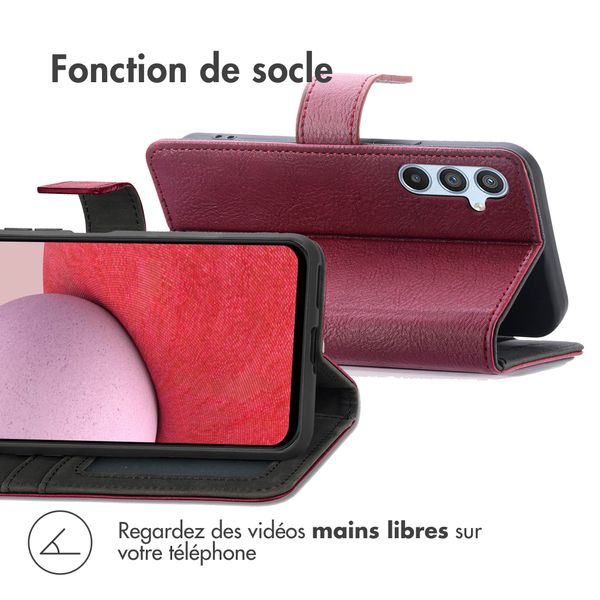 imoshion Étui de télephone portefeuille de luxe Samsung Galaxy A14 (5G/4G) - Bordeaux