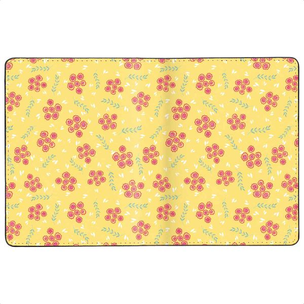 imoshion Étui passeport - Protège-Passeport en similicuir - Sunny Yellow Petite Flowers