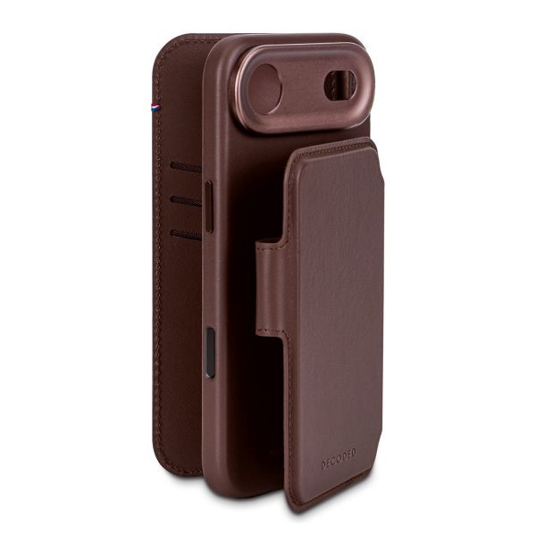 Decoded Portefeuille détachable 2 en 1 en cuir MagSafe Apple iPhone Air - Chocolate Brown