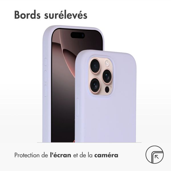 Accezz Coque Liquid Silicone avec MagSafe Apple iPhone 16 Pro Max - Violet
